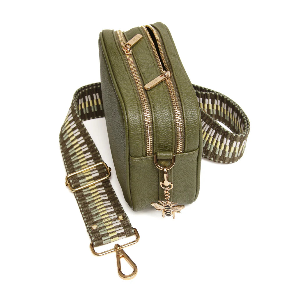 Olive Soho duel compartment camera cross body bag