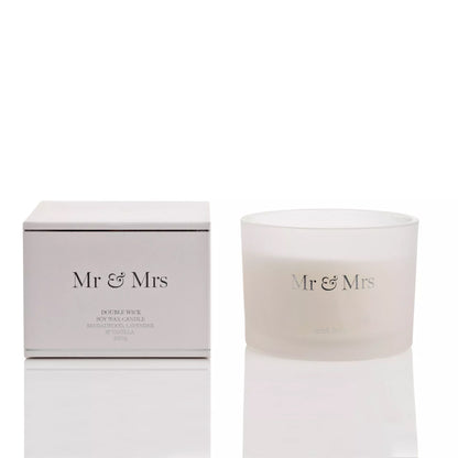 Amore 330g Double Wick Candle "Mr & Mrs"