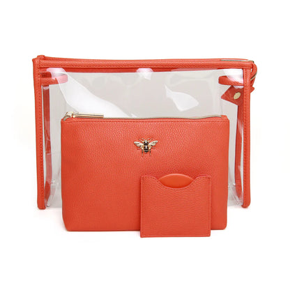 Orange Luxury 3 Piece Beauty Makeup Gift Set