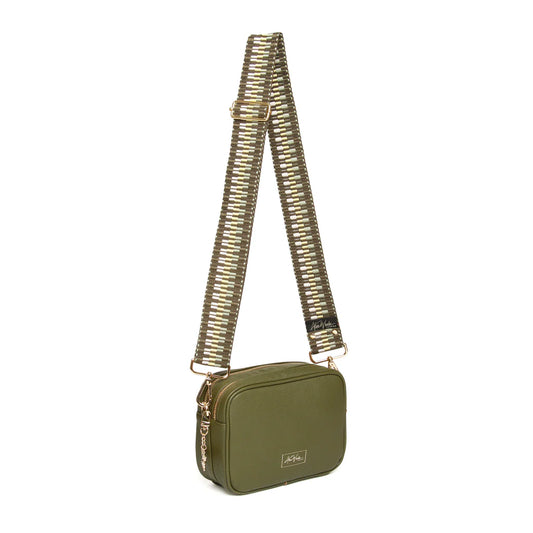 Olive Soho duel compartment camera cross body bag