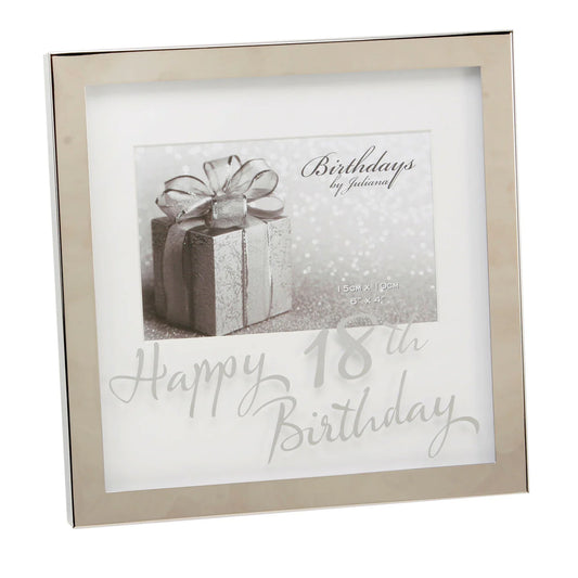 Milestones Box Frame 6 x 4 Mirror Print - 18th