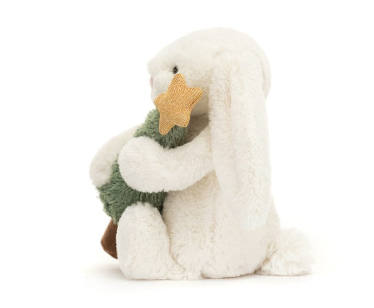 Bashful bunny with Christmas Tree