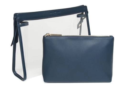 Navy make up bag set